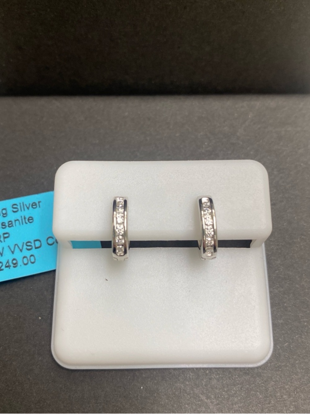 Moissanite Huggie Hoop Earrings